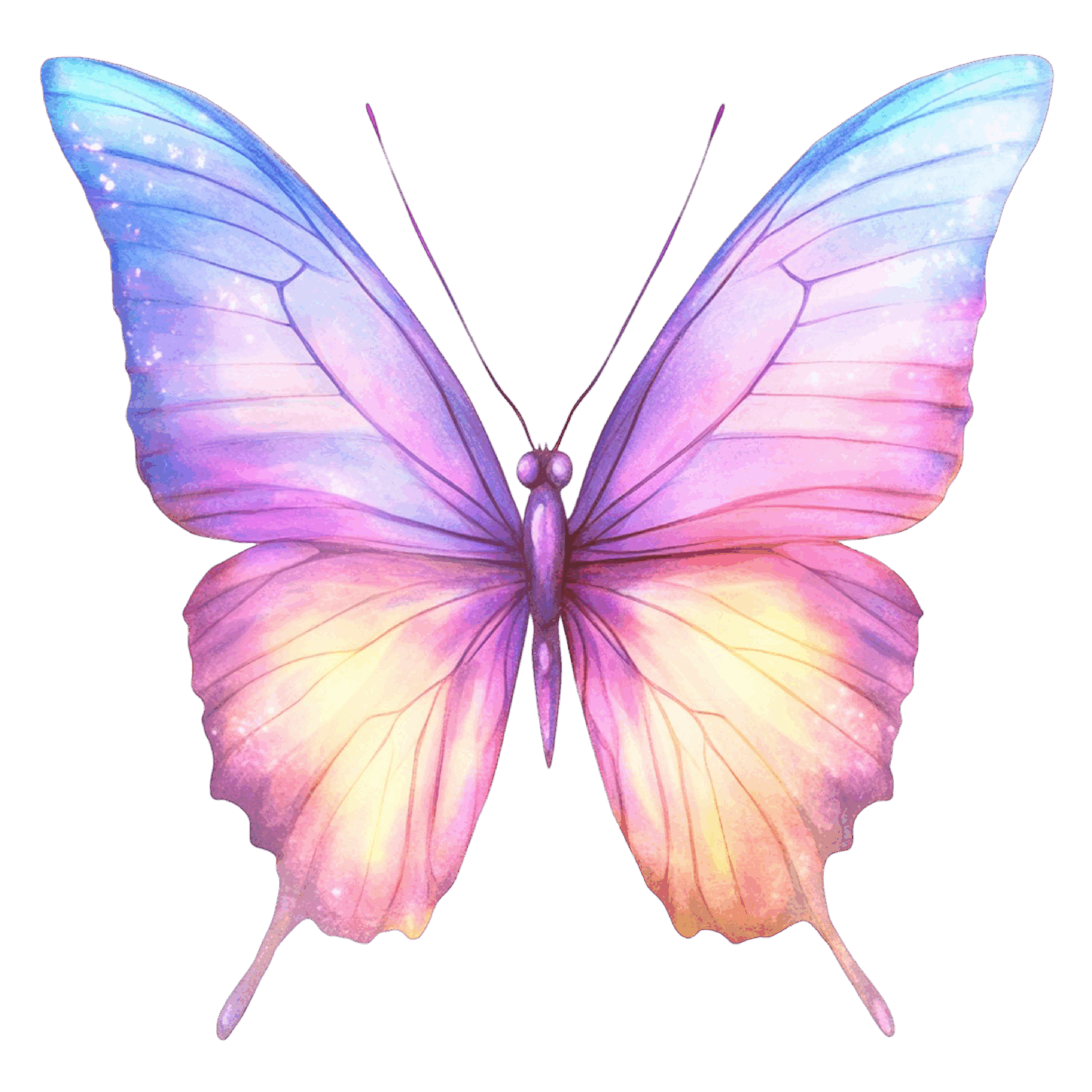 Colorful Drawing Butterfly Clipart (24)