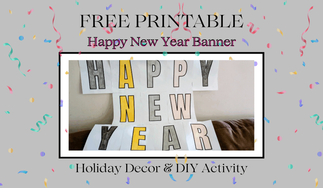 Free Printable Happy New Year Banner for New Year’s Eve