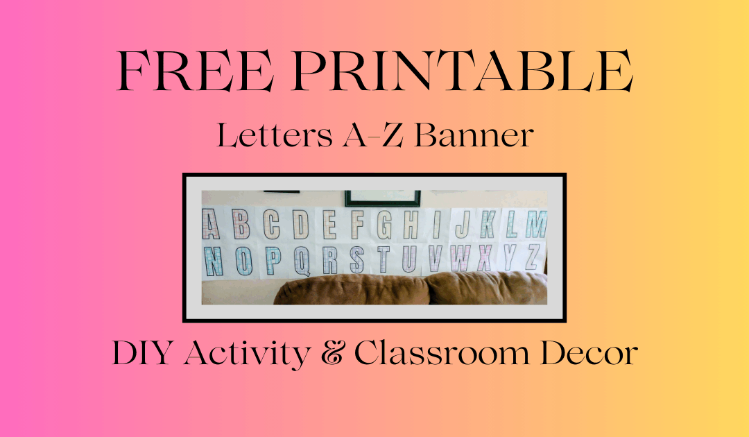 Free Printable Banners Letters and Numbers (A-Z and 0-9)